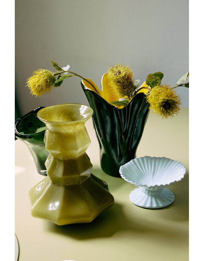 HKLIVING Silhouette glass vase green