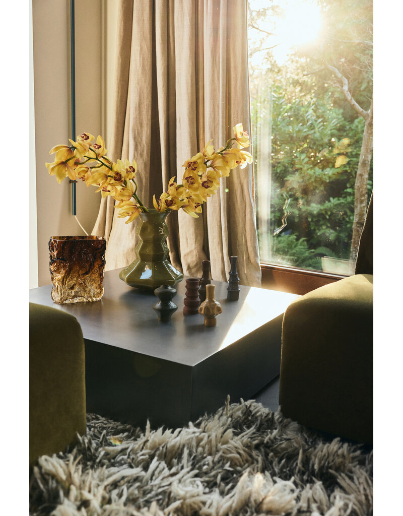 HKLIVING Silhouette glass vase green