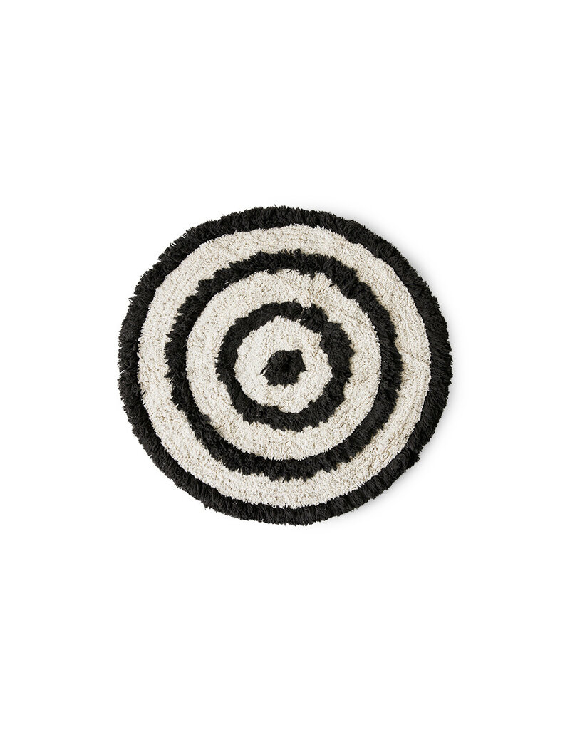 HKLIVING Round Bath mat monochrome 80 cm