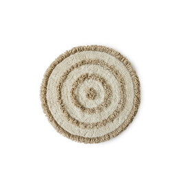 HKLIVING Round bath mat cream 80 cm
