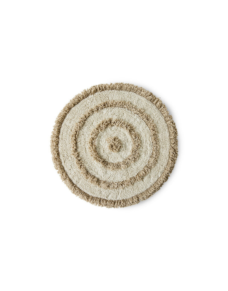 HKLIVING Round bath mat cream 80 cm