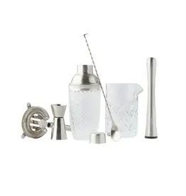 Cocktailset 6 delig glas/rvs