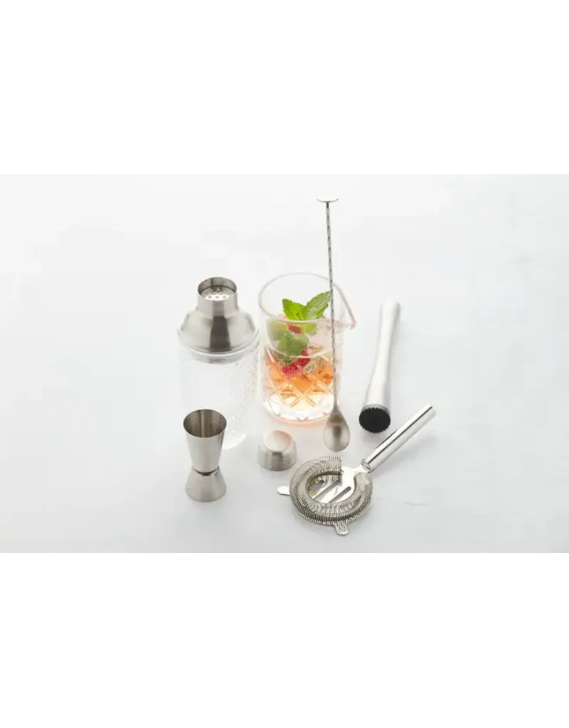 Cocktailset 6 delig glas/rvs