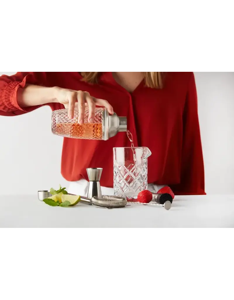 Cocktailset 6 delig glas/rvs