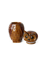 HKLIVING Owl jar ROASTED