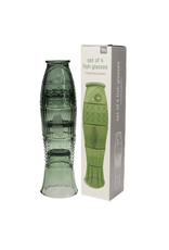Rex London Rex stacking glass tumblers fish green
