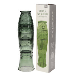 Rex London Rex stacking glass tumblers fish green