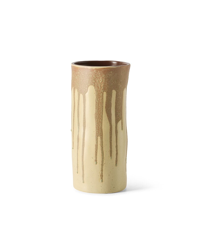 Long vase MELTING BROWN