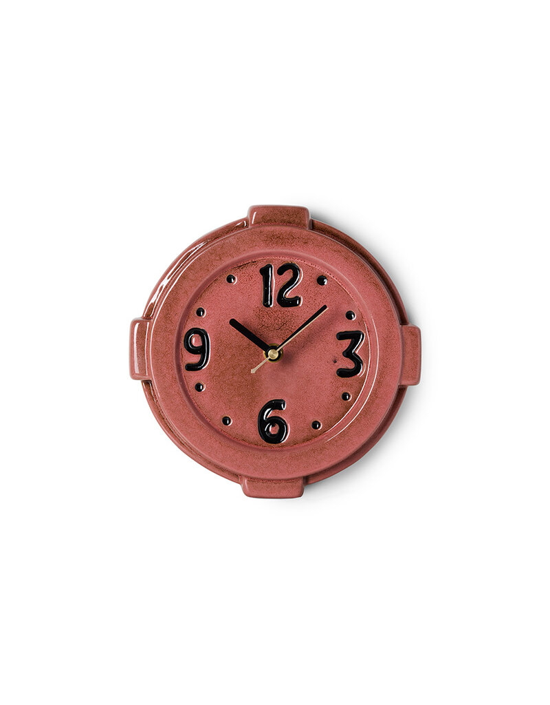 Retro ceramic wall clock PINK