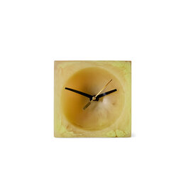Resin table clock YELLOW