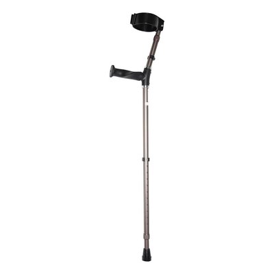 Elleboogkruk met instelbaar anatomische handvat - Titanium