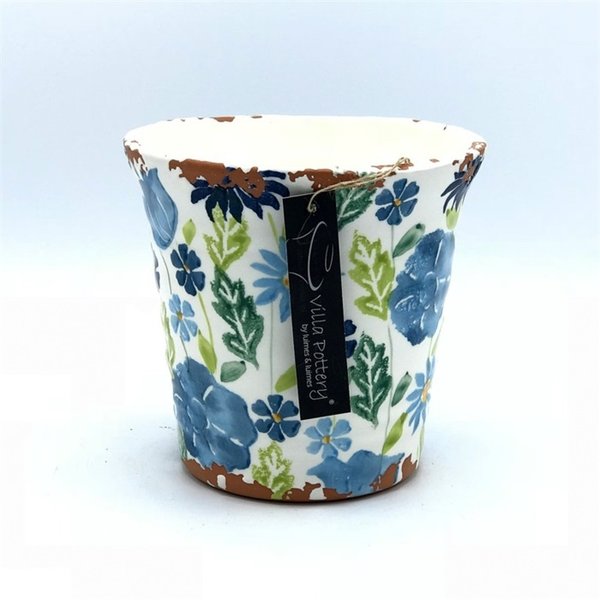 Villa Pottery  Blauw-Groen Pot Flowergarden