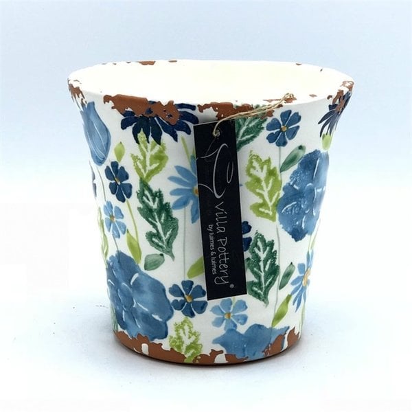 Villa Pottery  Blauw-Groen Pot Flowergarden