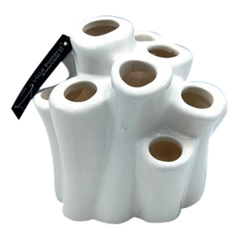 Villa Pottery Witte Vaas Evi - D18xH17 - Villa Pottery Witte Vaas Evi - D18xH17 -