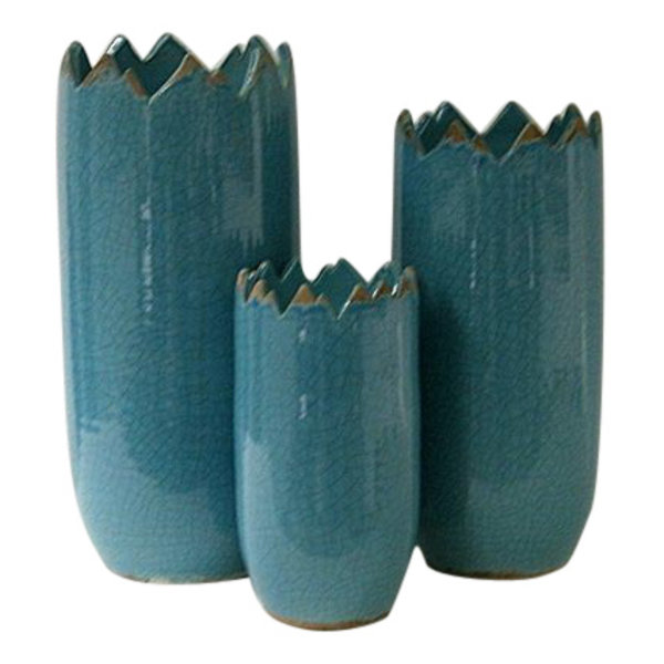 Villa Pottery  Peak Collection Turquoise Vaas