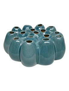 Villa Pottery  Pompom Blue