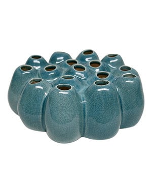 Villa Pottery  Pompom Blue