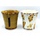 Villa Pottery  Gele pot met herfst bladeren, set van 4