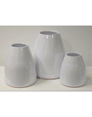 Villa Pottery  Witte vaas/pot X-design