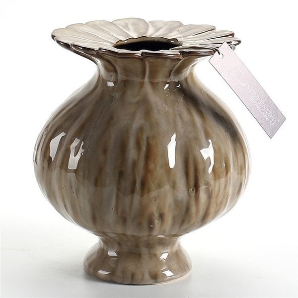 Villa Pottery  Bruin Beige vaas Sophie