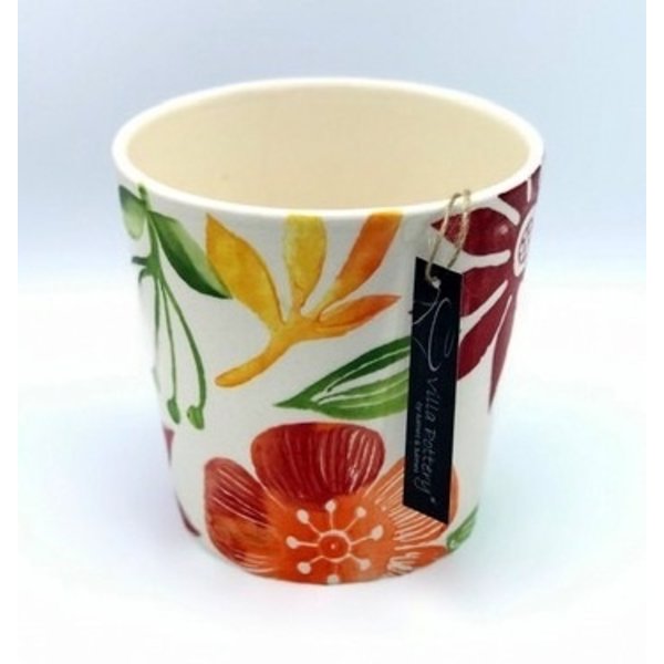 Villa Pottery  Bloemen Pot Orange Ancona