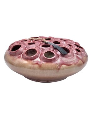 Villa Pottery  Rood-Roze schaal vaas Coral D34 x H15