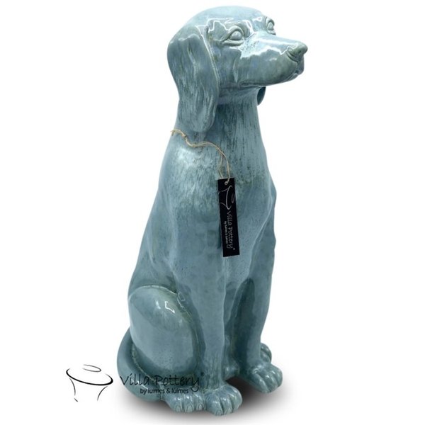 Villa Pottery  Riga Hond Blauw