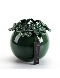 Villa Pottery  Groene bloemenvaas Jolie