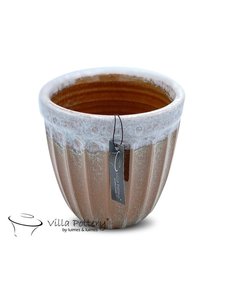 Villa Pottery  Grenoble pot Antiek groen-oranje