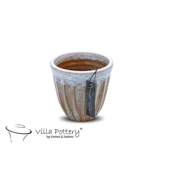 Villa Pottery  Grenoble pot Antiek groen-oranje
