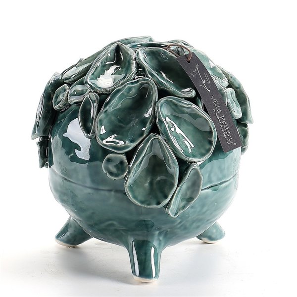 Villa Pottery  Blauwe schelpenvaas Suus