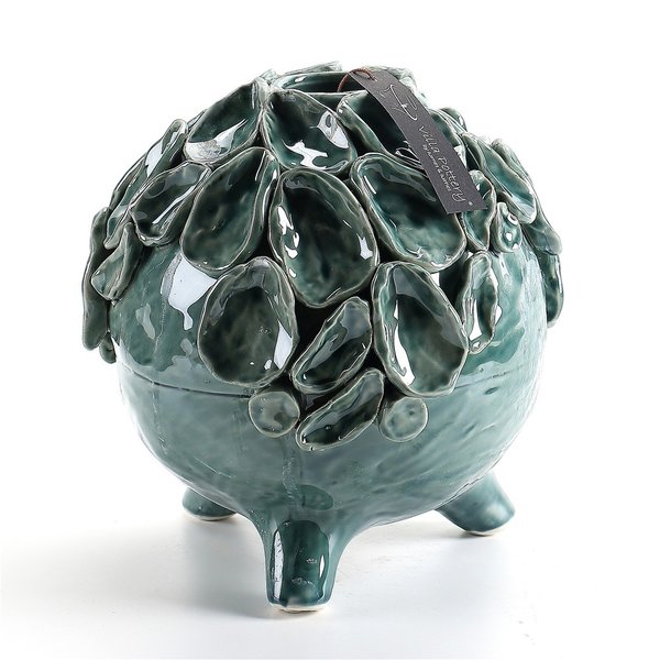 Villa Pottery  Blauwe schelpenvaas Suus