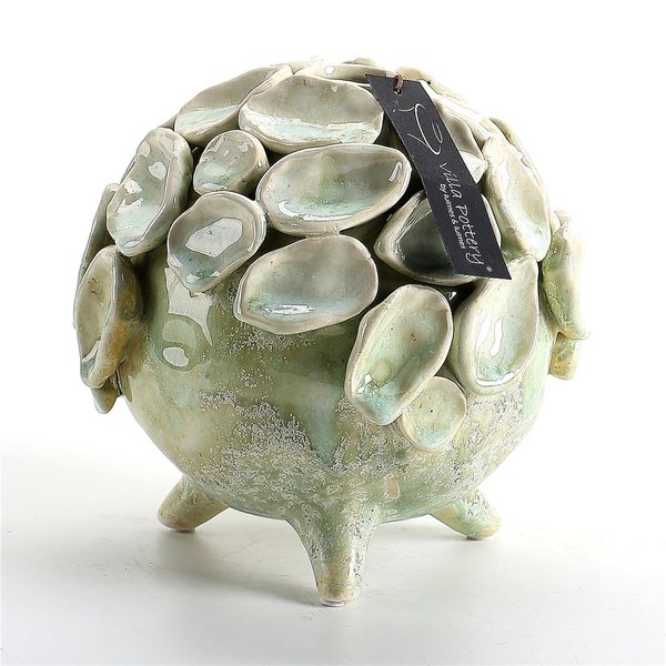 Villa Pottery  Groene schelpenvaas Suus