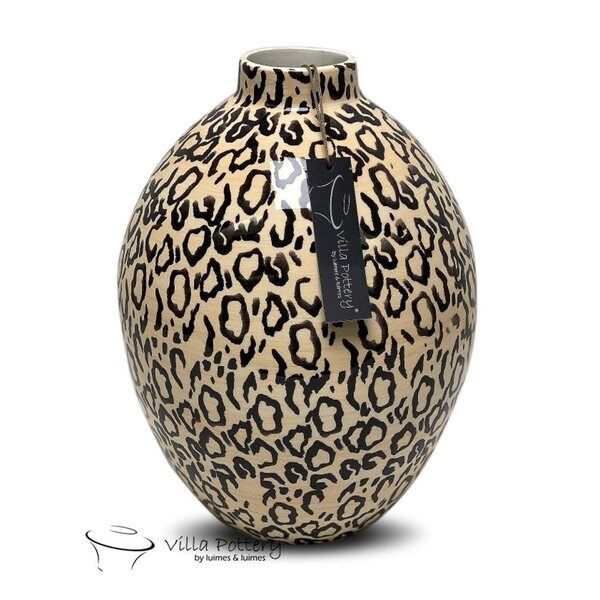 Villa Pottery  Bloemenvaas Mozambique Panter 22x28