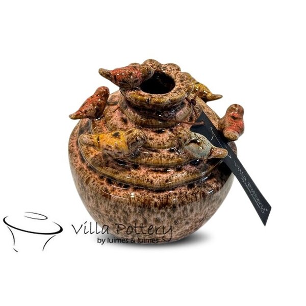 Villa Pottery  Roze vogel vaas Grenada