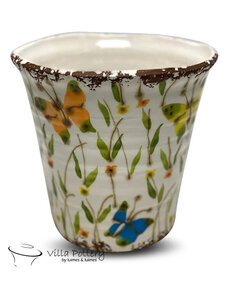 Villa Pottery  Babette Butterfly Pot Vaas