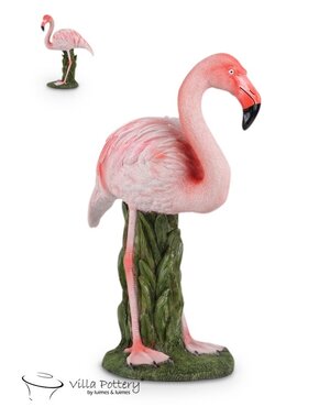 Villa Pottery  Roze Flamingo staand - small