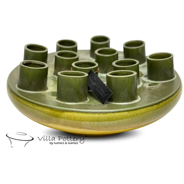 Villa Pottery  Jersey Donker Groen Geel