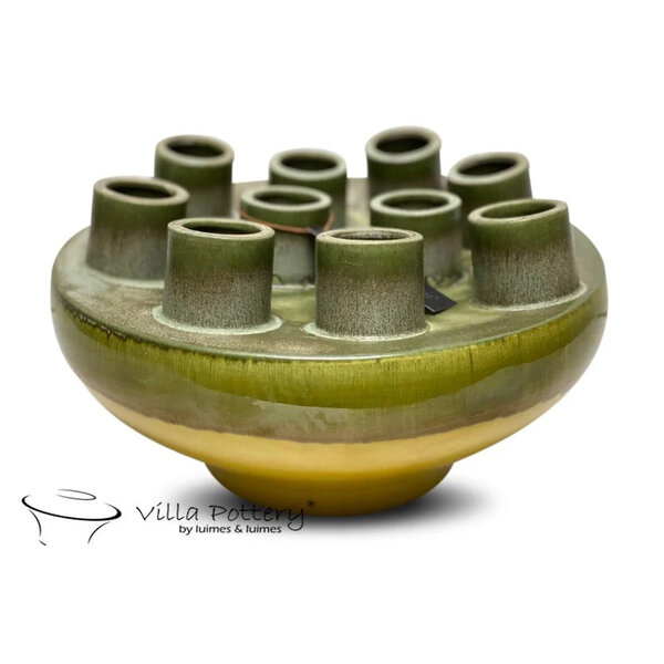 Villa Pottery  Jersey Donker Groen Geel