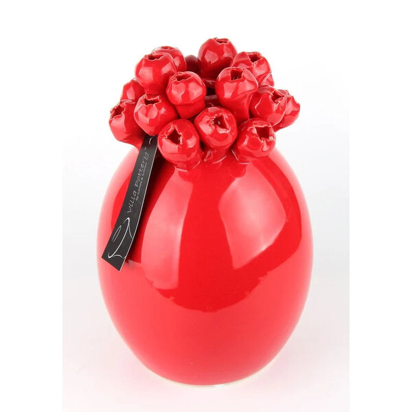 Villa Pottery  Kiekie pot vaas Red