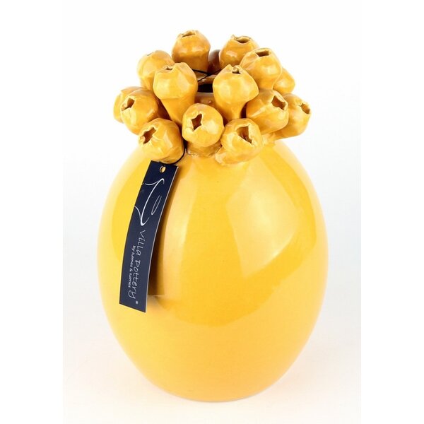 Villa Pottery  Kiekie pot vaas Yellow