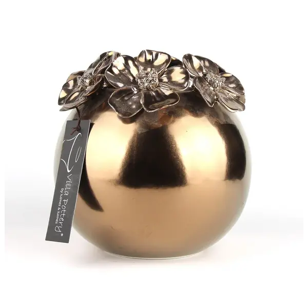 Villa Pottery  Gouden bloemenvaas Jolie