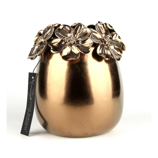 Villa Pottery  Gouden bloemenvaas Jolie