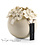 Villa Pottery  Bloemenvaas Jolie wit parelmoer met bloemen