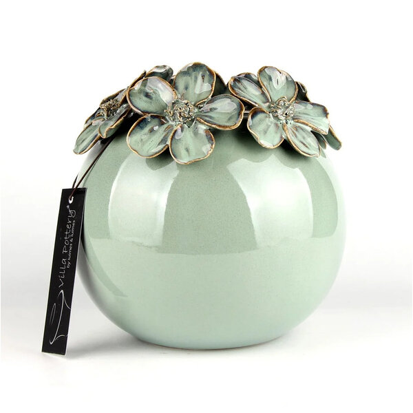 Villa Pottery  Groene bloemenvaas Jolie