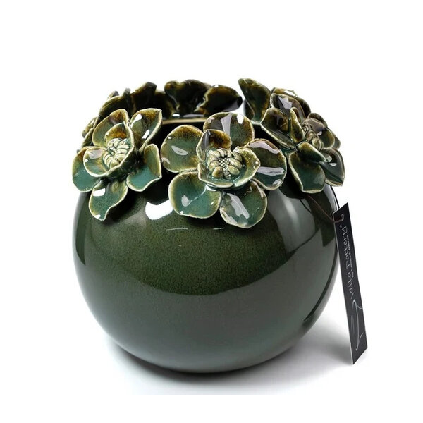 Villa Pottery  Groene bloemenvaas Jolie