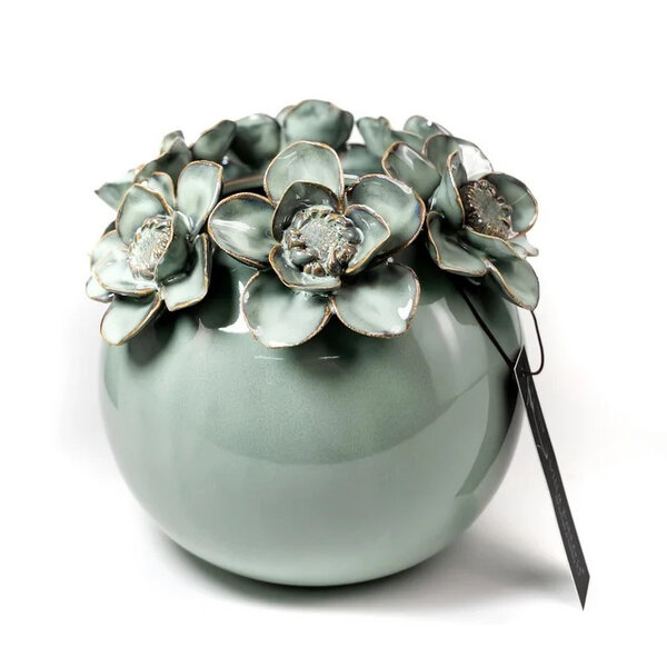Villa Pottery  Groene bloemenvaas Jolie