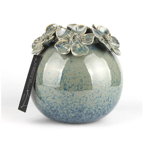 Villa Pottery  Blauwe Bloemenvaas Jolie