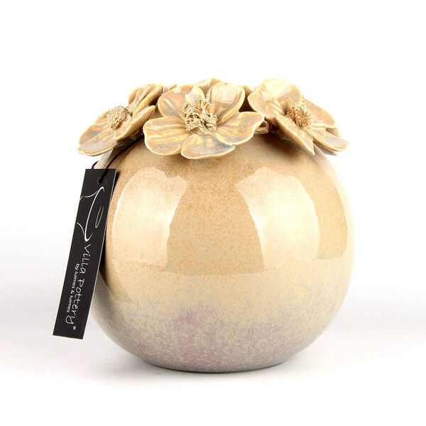 Villa Pottery  Mosterd Gele bloemenvaas Jolie