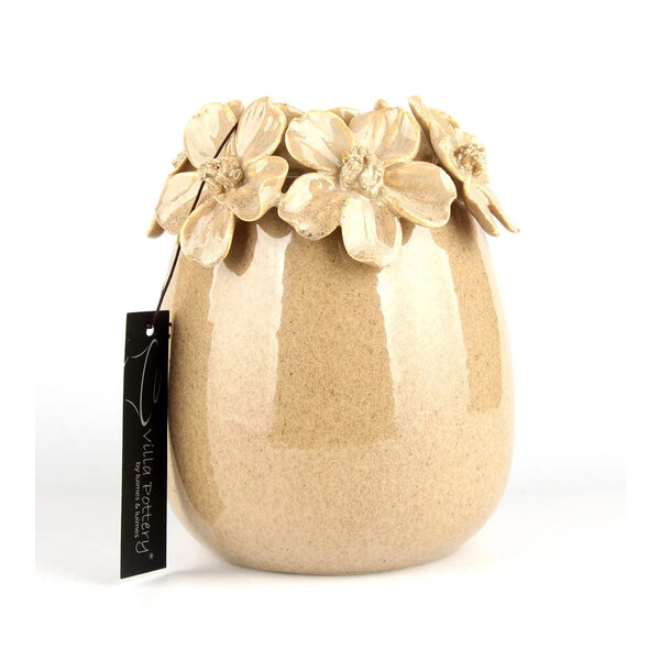 Villa Pottery  Mosterd Gele bloemenvaas Jolie